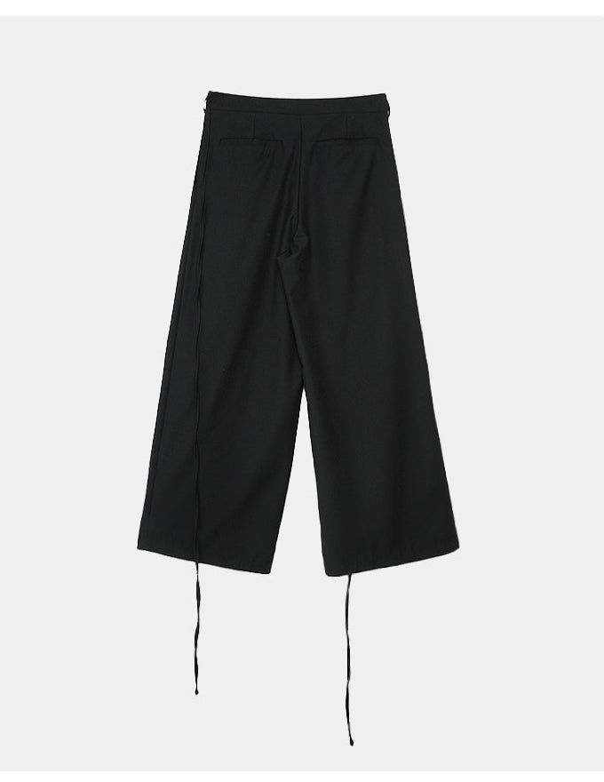 Two-button Wrap Pants