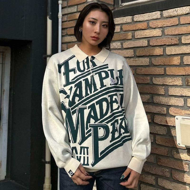 EXAMPLE MADE IN PEACE POLO KNIT SHIRTS