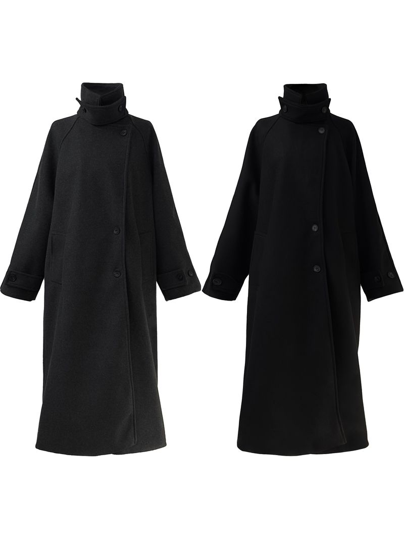 city high neck long coat (2color)