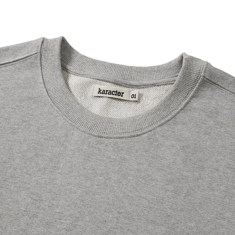 Crumple sweatshirt / Melange gray