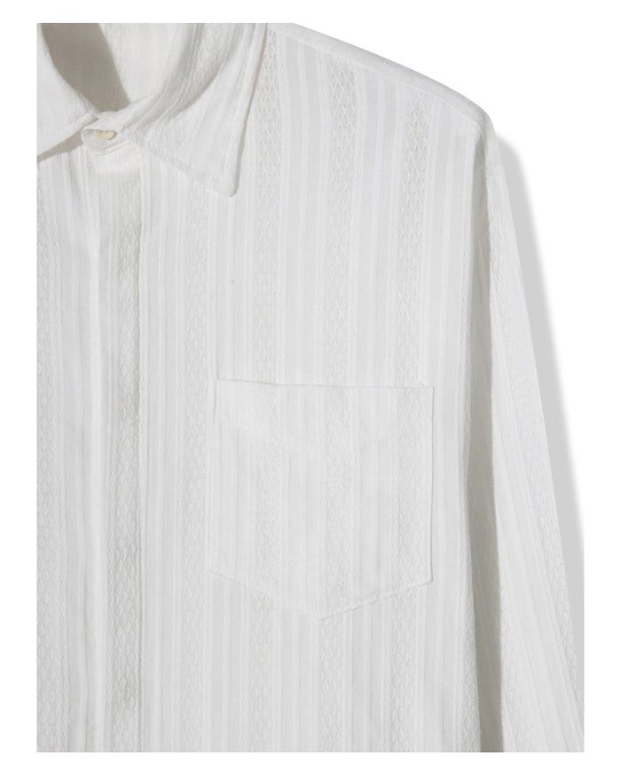 (UNISEX) Airy Lace Net Shirt