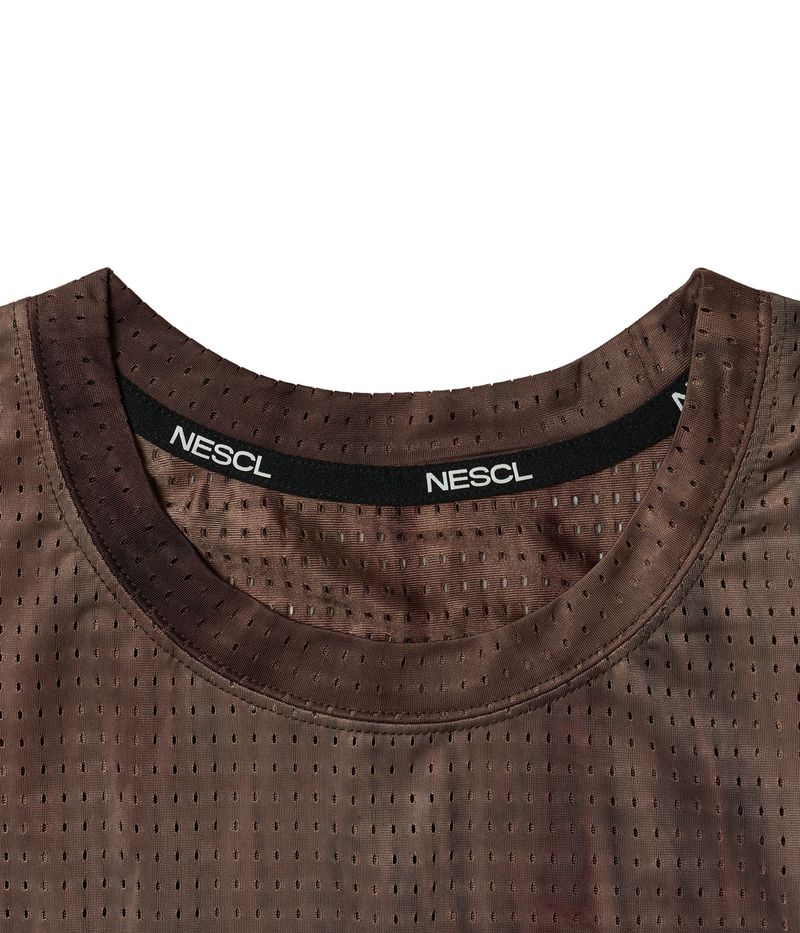 Air Vent Tie-Dye Racing Finger Watch-Hole Long Sleeve (Brown)