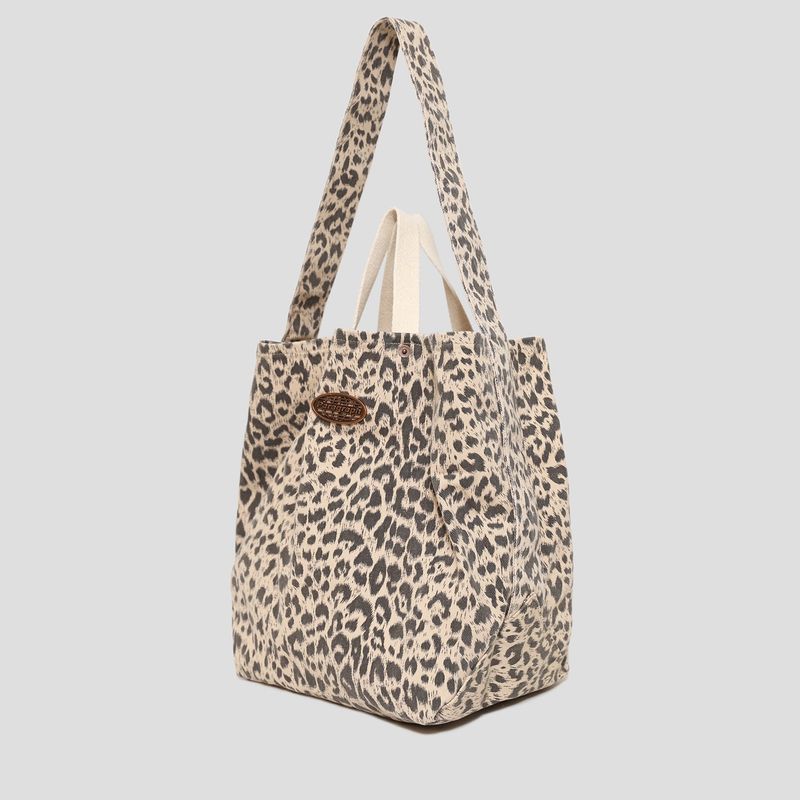 LEOPARD PATTERN CANVAS BAG