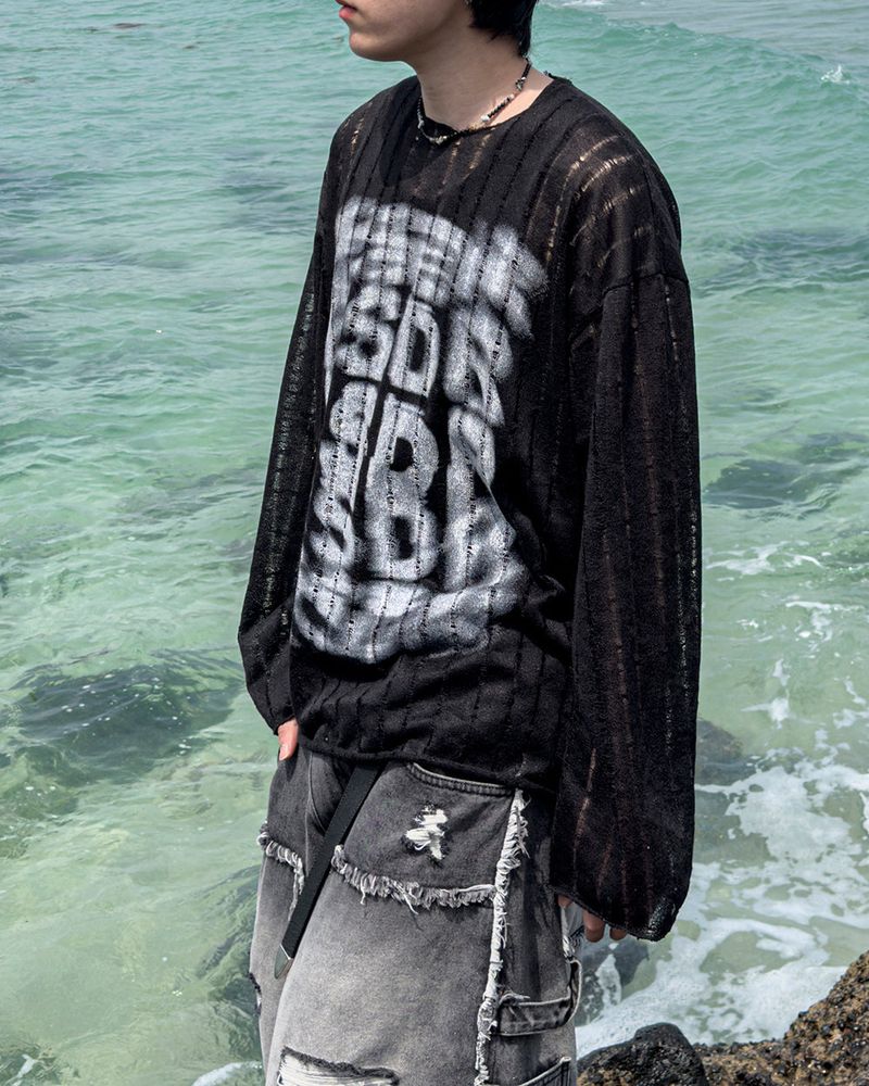 Lunera Painting See-through Knit