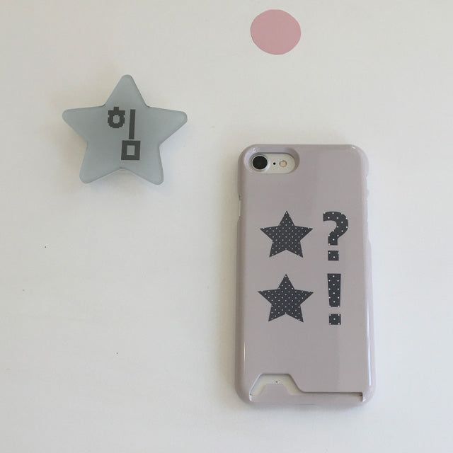 Youth Spirit（ユース スピリット）の「Dot Star Light Gray Card Wallet Glossy Hard Case（Smartphone Accessories）」