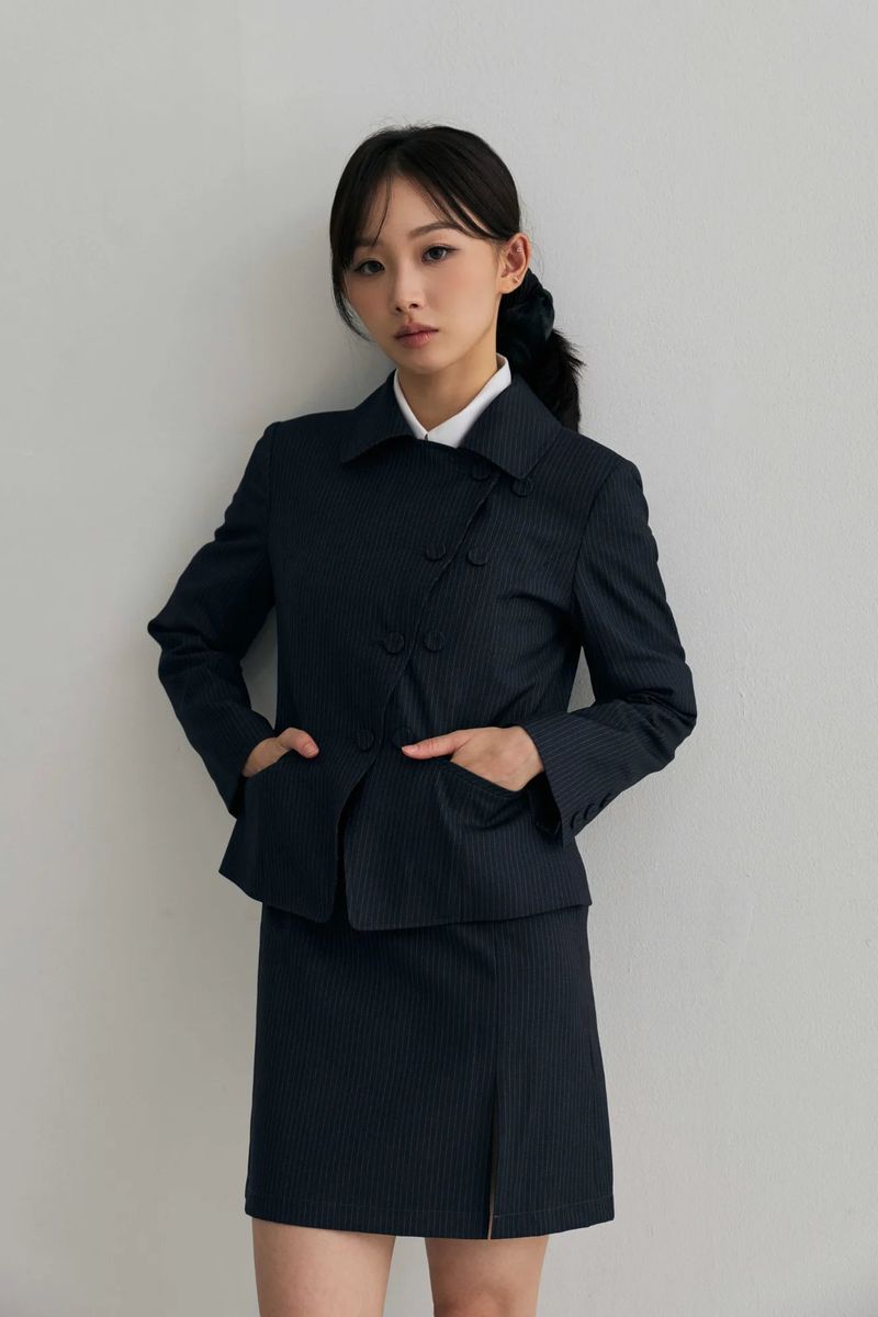 ODE ASYMMETRIC JACKET / CHARCOAL
