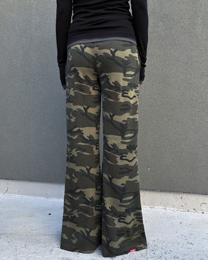 RAW Waffle Camo Flare Pants (CAMO) WOMENS