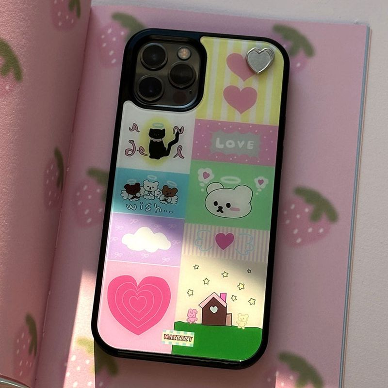 MAZZZZY（マジー）の「[Love Tag_Magsafe] Muffin Patchwork glass case（Smartphone Accessories）」