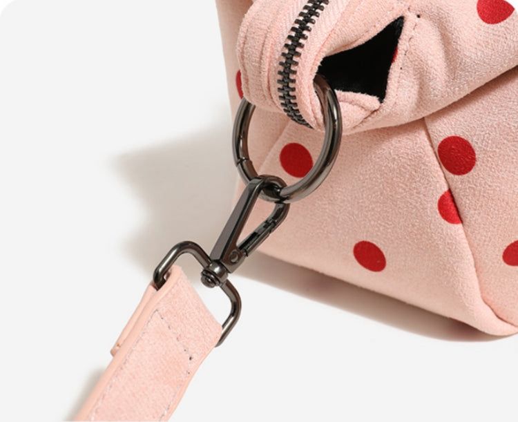 Pink Polka Dot Boston Bag with Star Charm