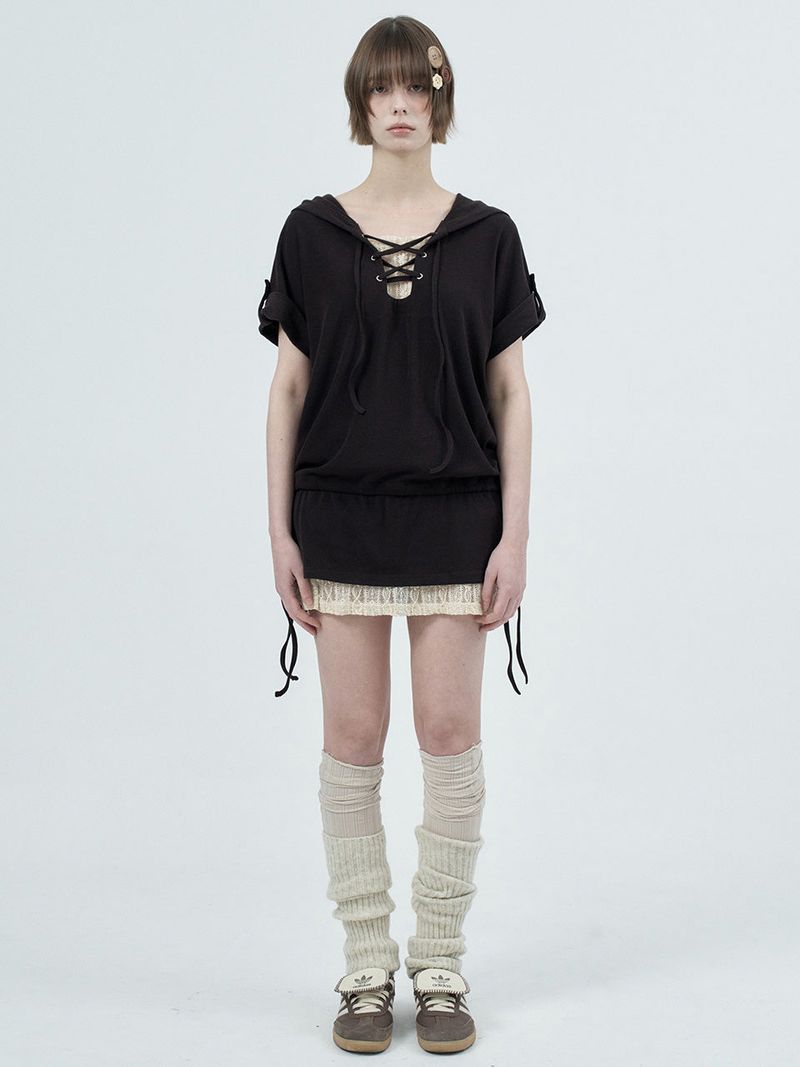 Fazed(フェイズド)の「eyelet lace hood op / brown(Dresses)」