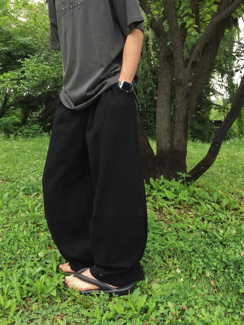 Mono Linen Wide Balloon Pants 4C
