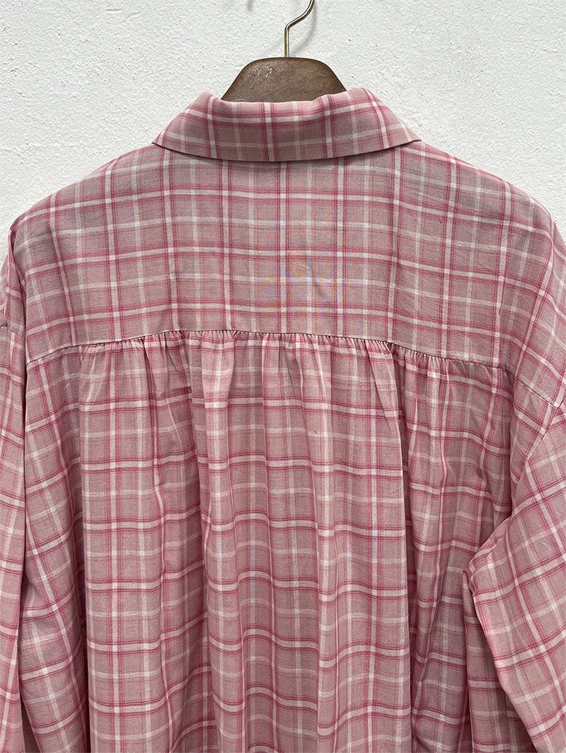 SHIRRING CHECK SHIRT (2C)