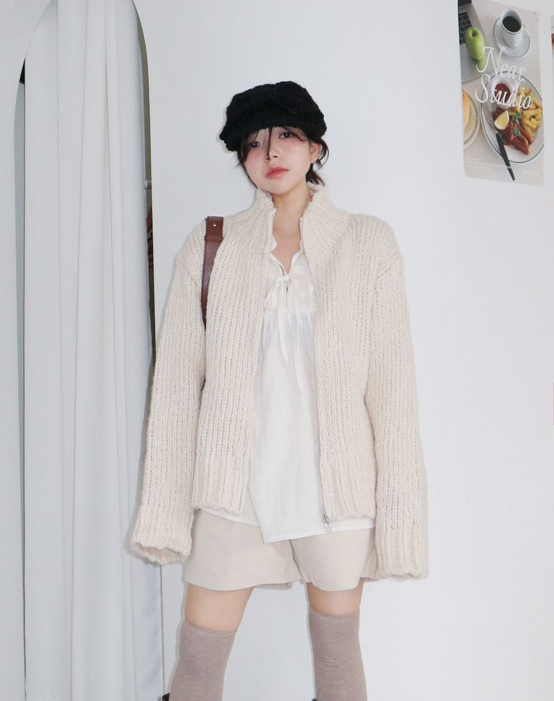 Boehm Boksarthy high neck two-way cardigan (outer)