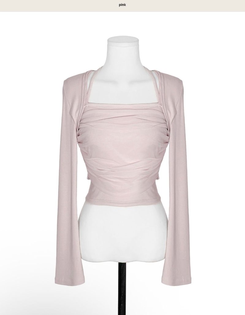 [ballet mood💗] punit tulle halter layer top