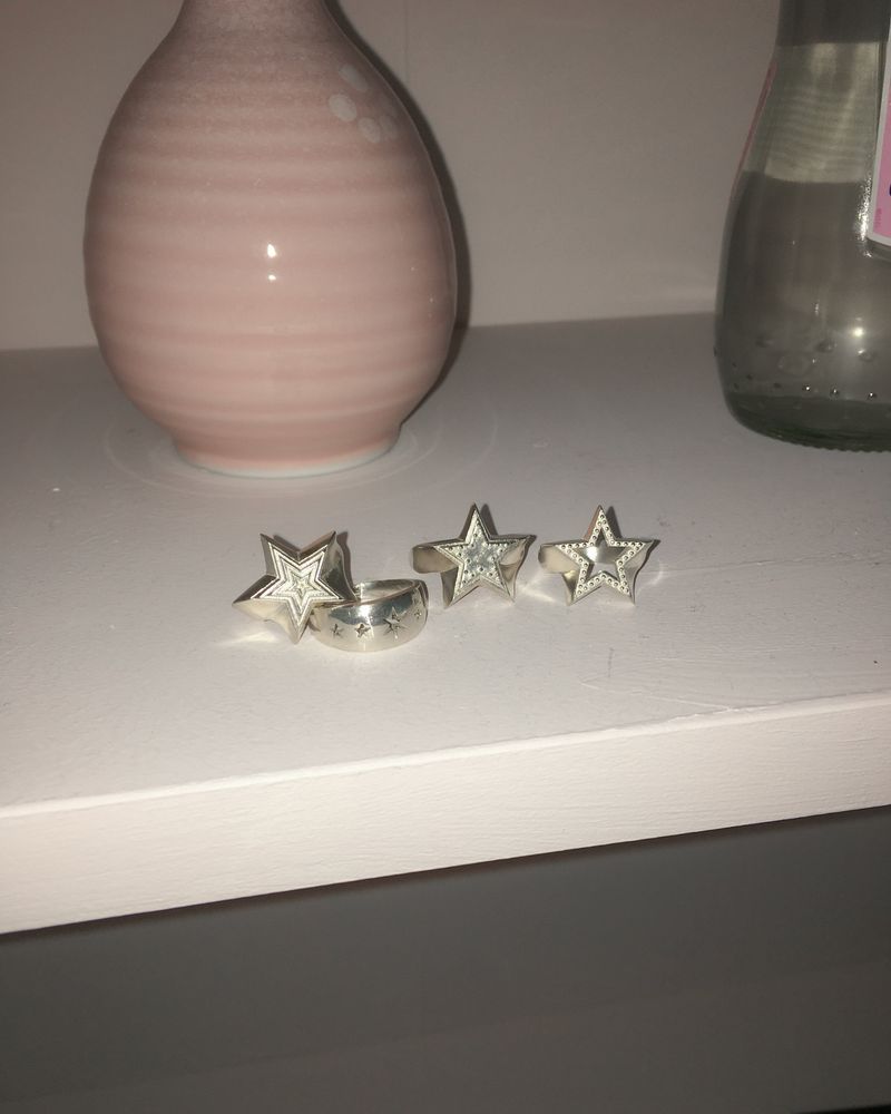 [925SILVER] CREAM CAKE STAR RING