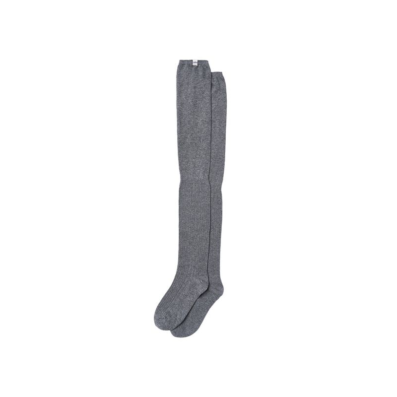 Ribbed Side-Line High Knee Socks_3 color