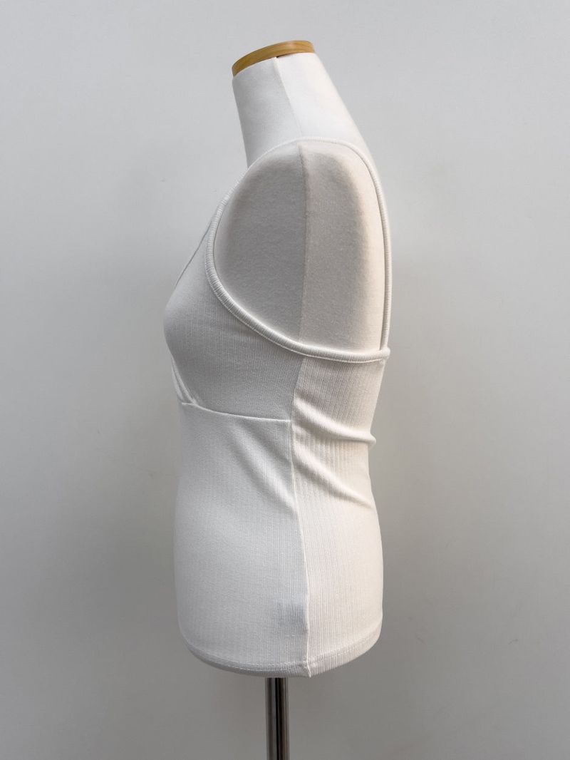 Tone-tone Ribbed Sleeveless