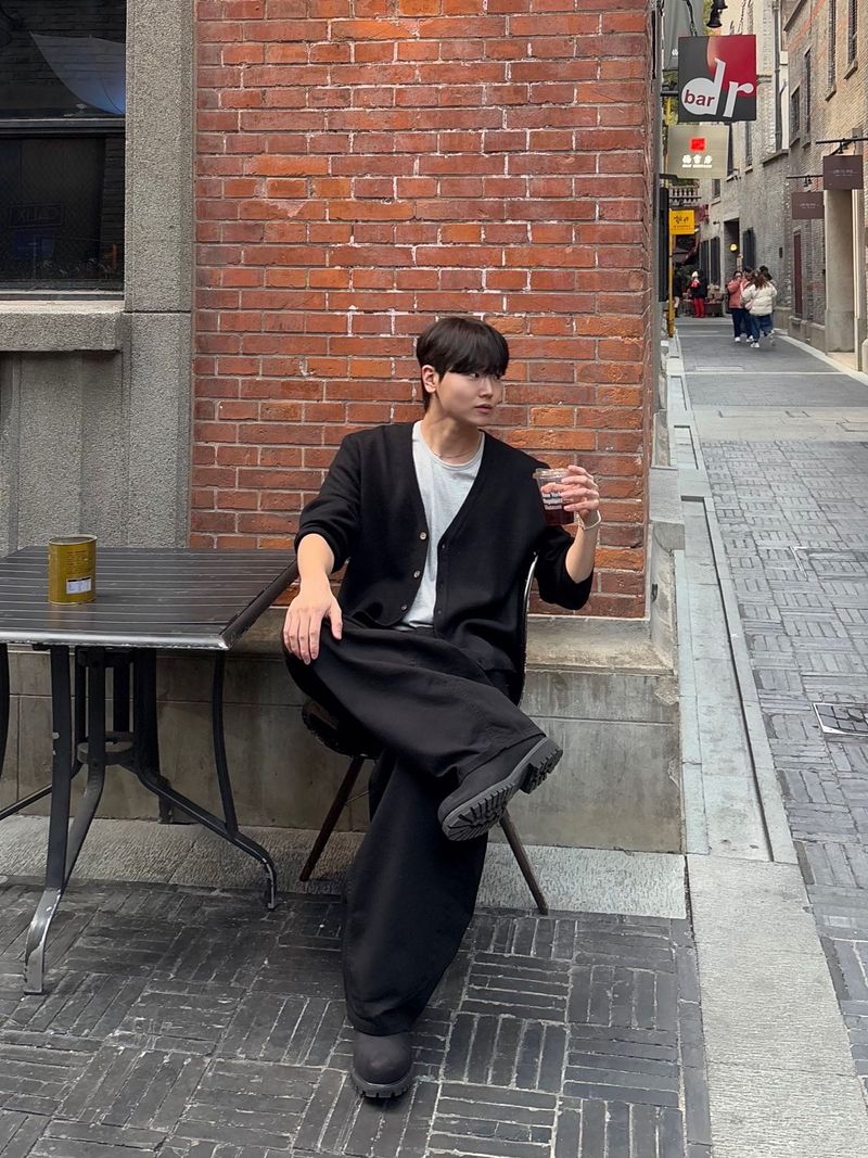 [Premium] Clean Wool Knit Cardigan