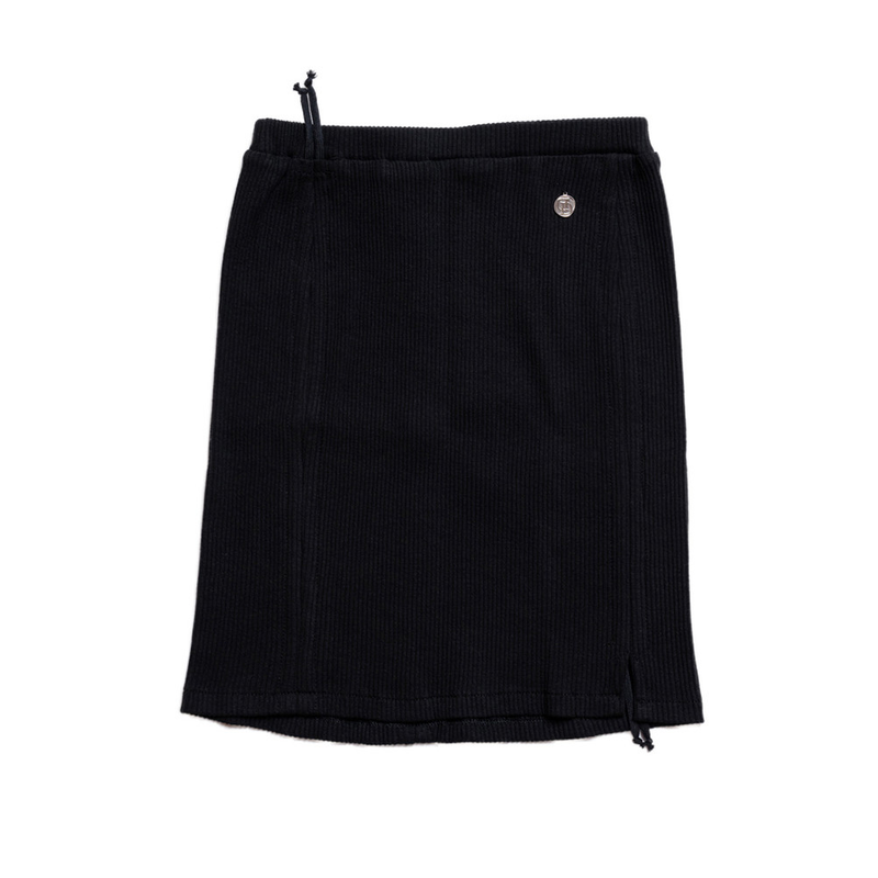 SHIRRING STRING SKIRT BLACK