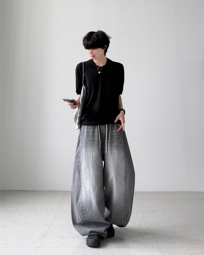Bagger Gray Balloon Denim