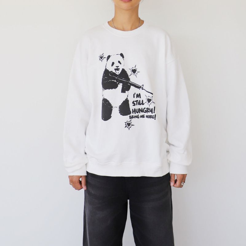 HUNGRY PANDA SWEATSHIRT (IVORY)