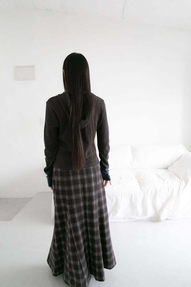 check low long skirt(2colors)