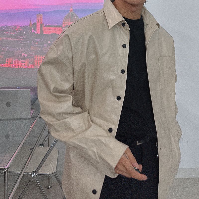 ASCLO(エジュクロ)の「ASCLO Crack Leather Shirt Jacket (2color)(Jackets/Outerwear)」