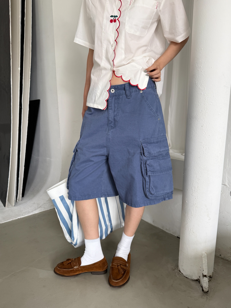 color dyeing bermuda pants
