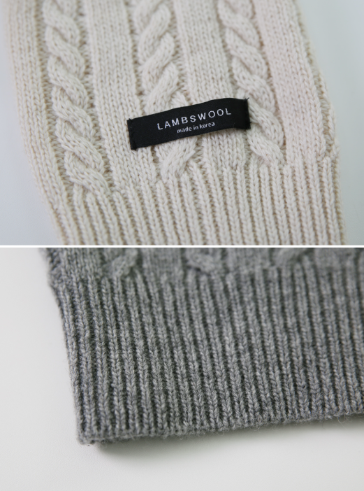 Hidden Button Cable Wool Knit Cardigan (5color)