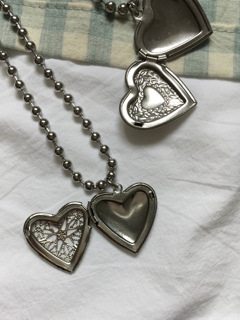 RITCORE（リットコア）の「Vintage heart ball chain necklace (2c)（Accessories）」