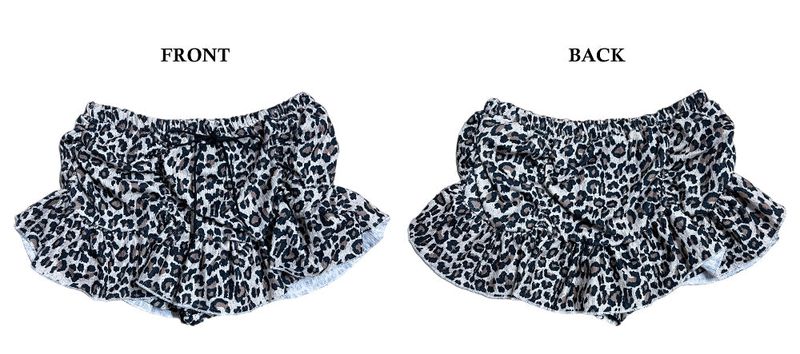 Feral Leopard Banding Mini Skirt Pants (Leopard)
