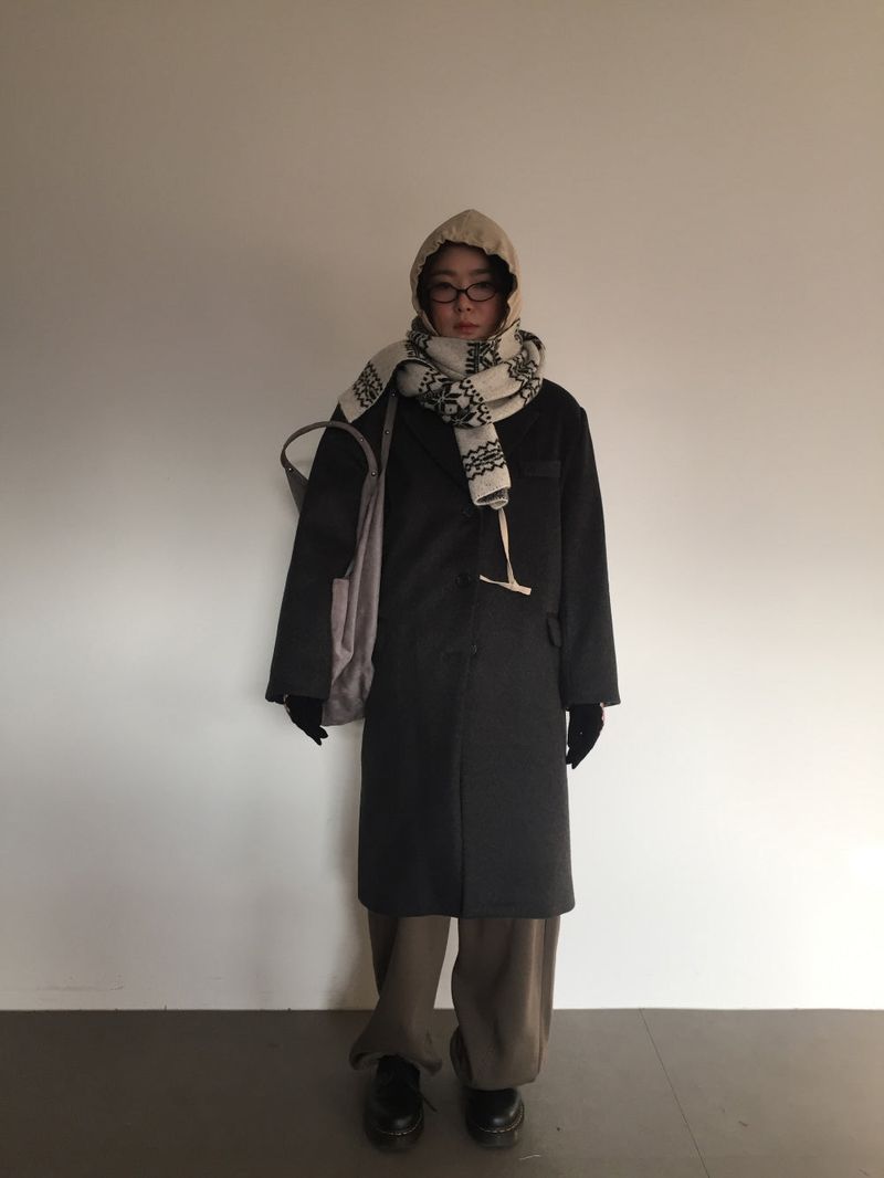 Wool Blend Essential Long Coat (2 Colors)