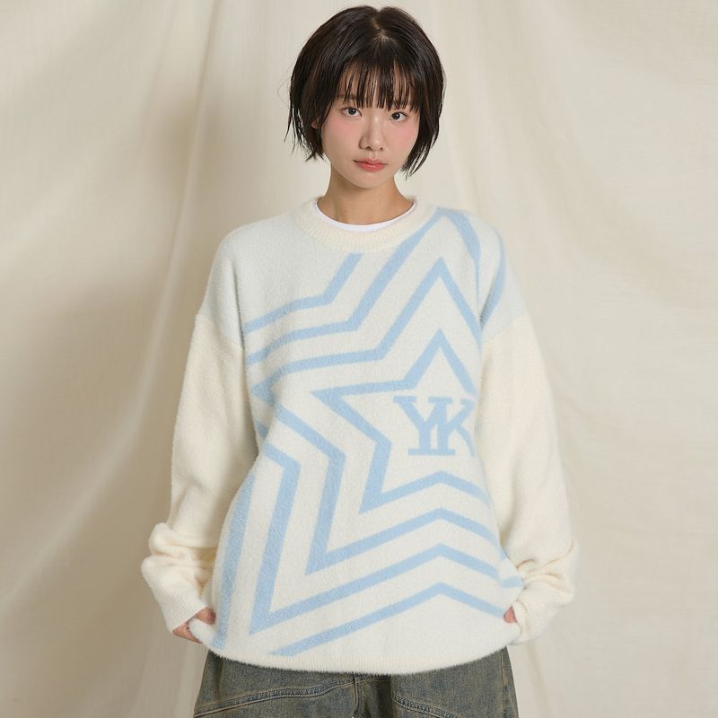 WaiKei(ワイケイ)の「Hairy Star Graphic Knit(Tops)」