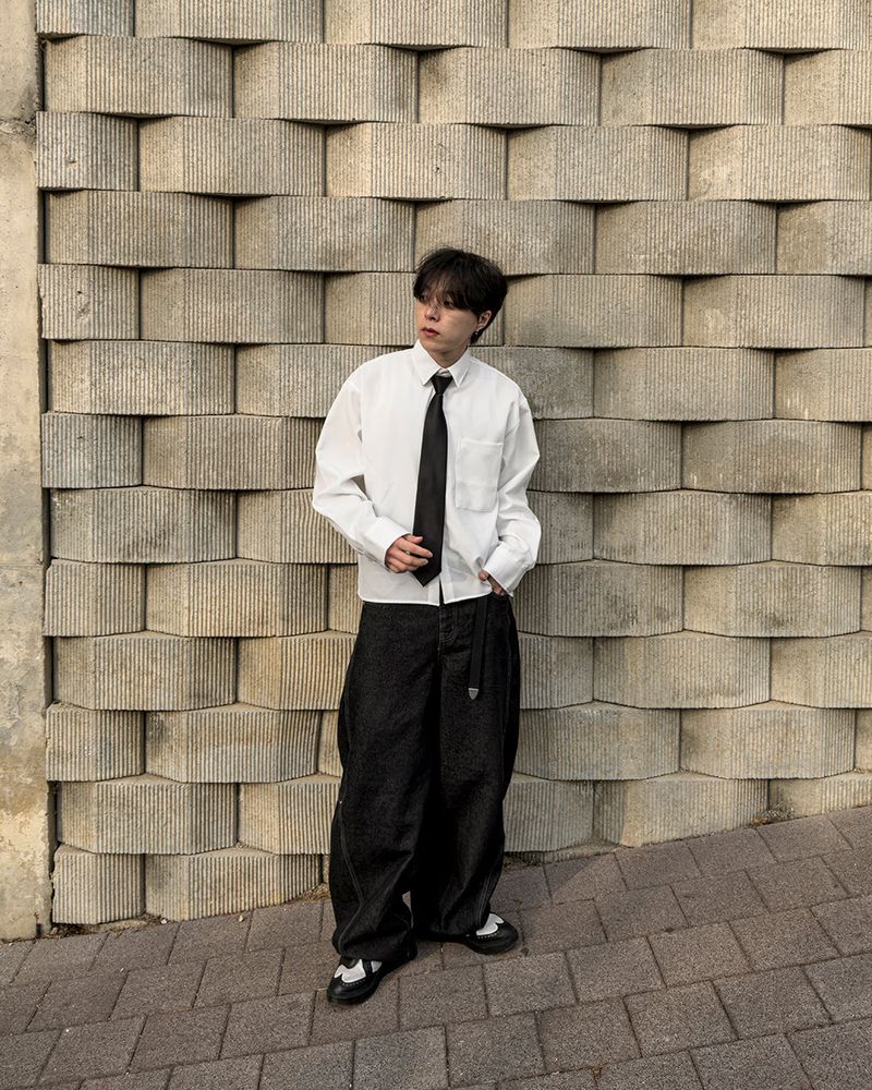Aon Basic Cropped Shirt