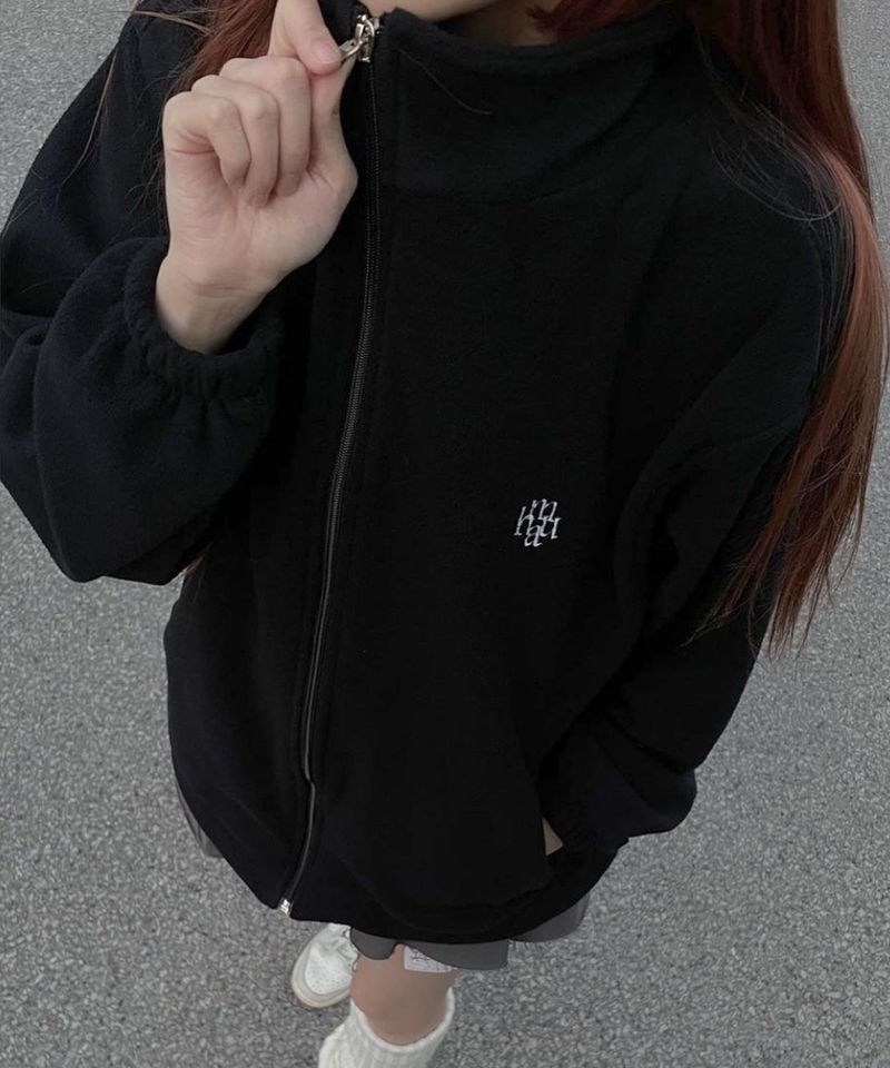 STITCH LOGO FLEECE ZIPUP JACKET