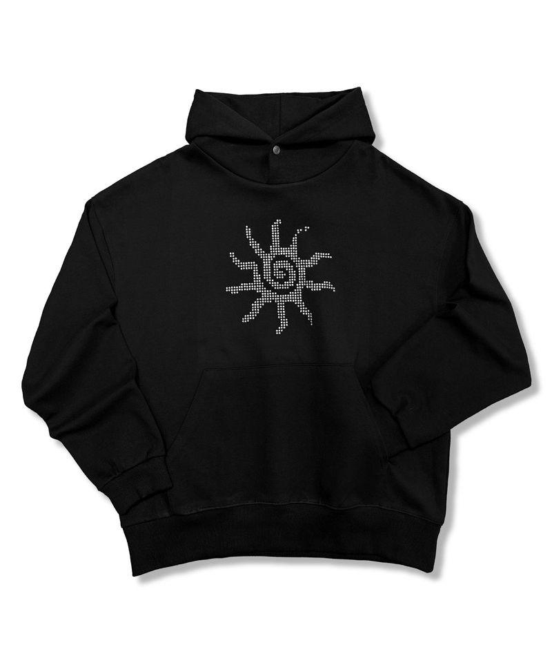 Crystal Sun Hotfix Hoodie_Black
