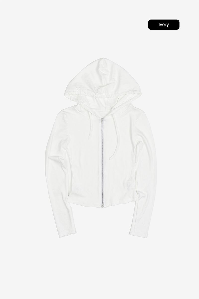 Ophelia slim hooded zip-up