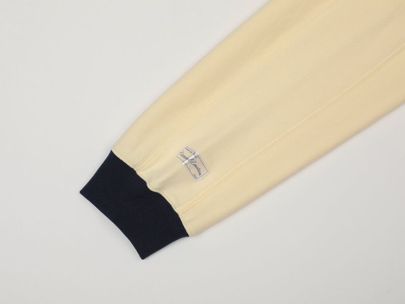 CONTRAST REGLAN CROP SWEATSHIRTS (YELLOW)
