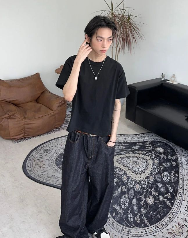 Ropel Summer Non-Faded Raw Denim Pants