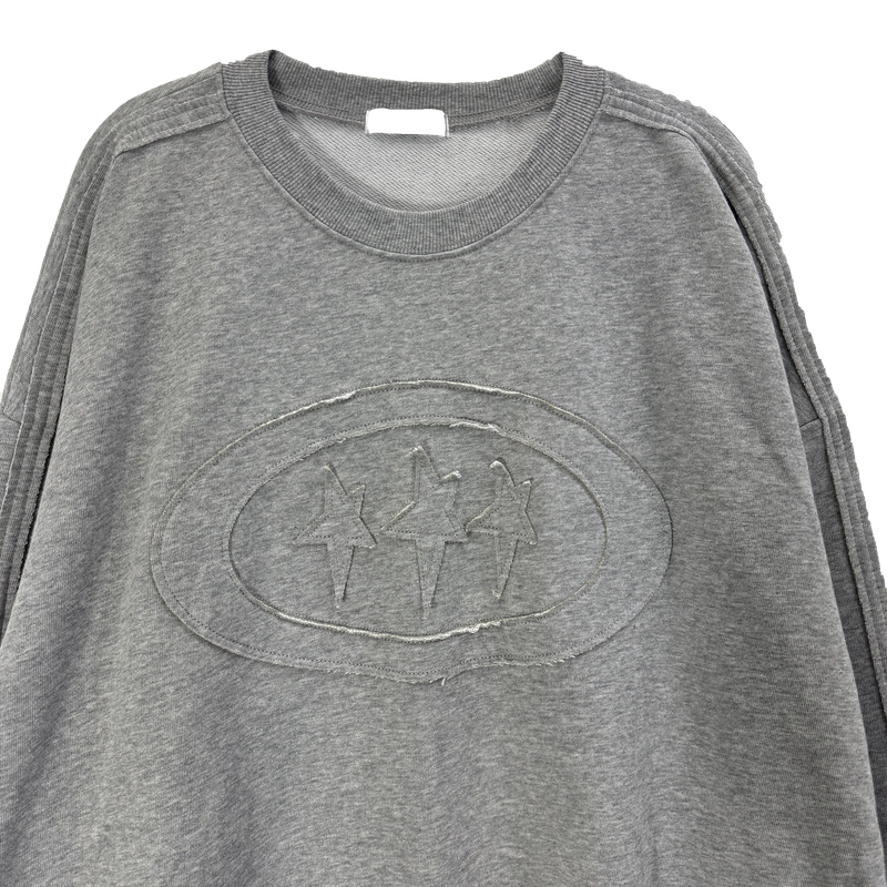 triple appliqué sweatshirt