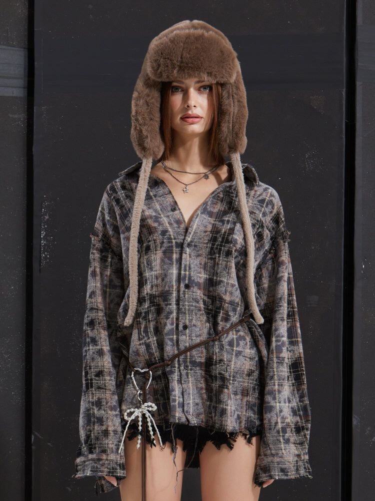 GATELESS（ゲートレス）の「VINTAGE FLANNEL SHIRT（Tops）」
