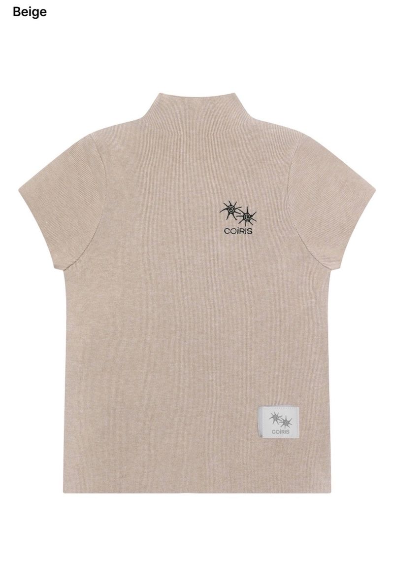 COIRIS（コイリス）の「LUNE SEMI HIGH-NECK HALF RIB KNIT (3COLOR)（Tops）」