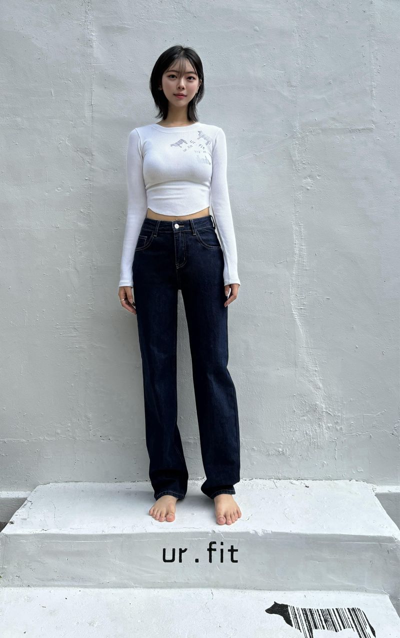 DARK BLUE STANDARD FIT DENIM PANTS code 23003
