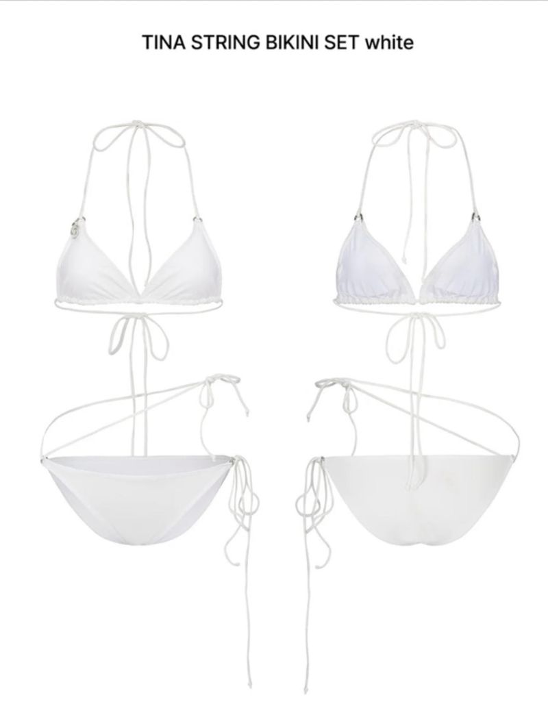 TINA STRING BIKINI SET white