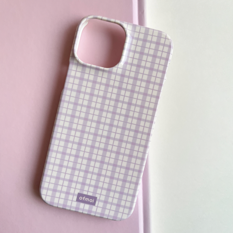 lilac glossy hard phone case