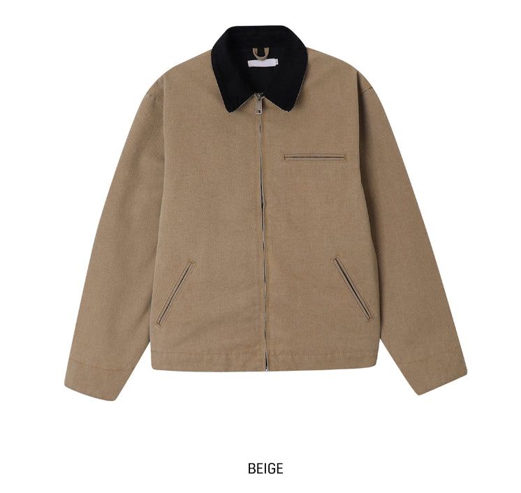 Fairy color matching work jacket