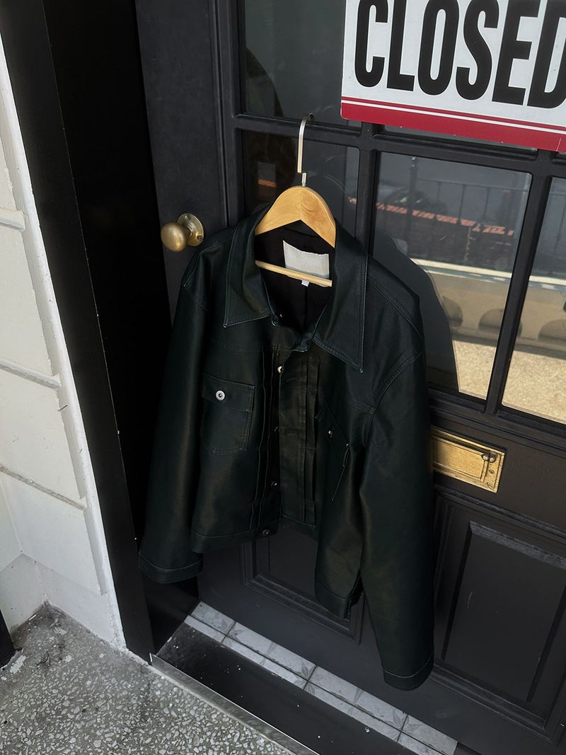 ASCLO Tracker Crop Leather Jacket (3color)