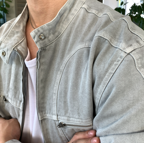 Filed Named Pigment Biker Jacket