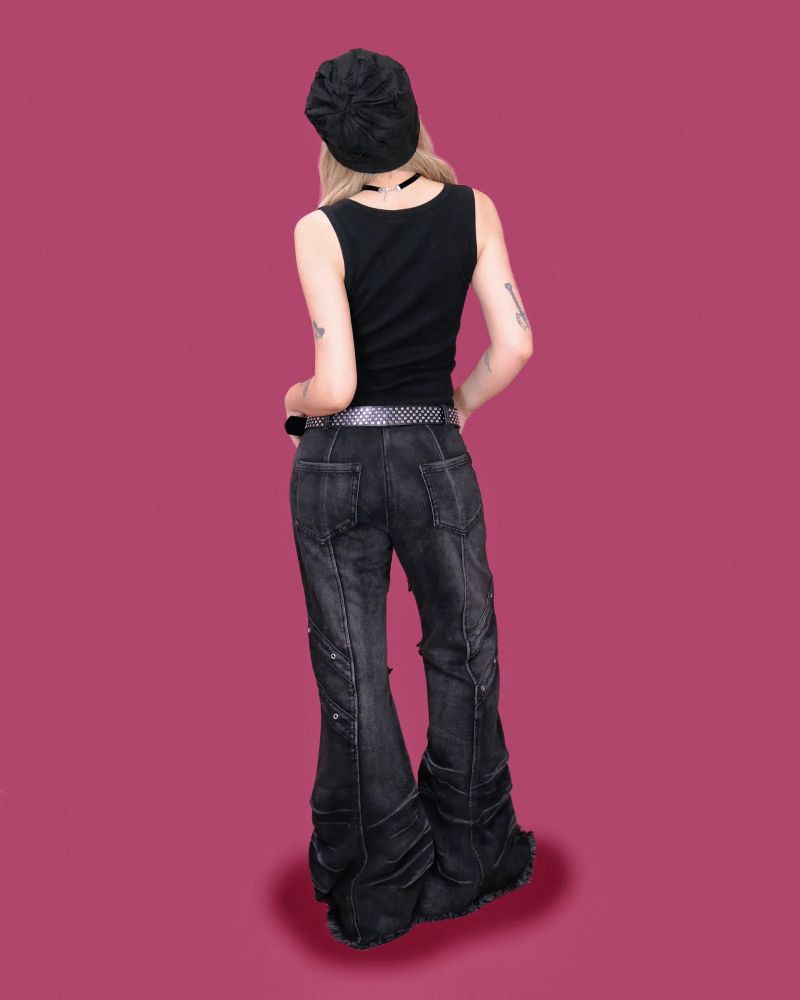young punk denim pants