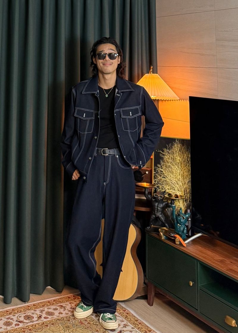 Stitch Bijou Denim Pants 3COLOR